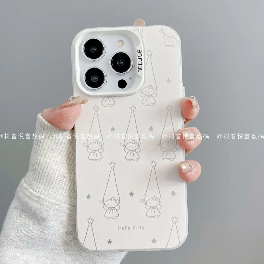 磨砂彩银适用于苹果/华为/小米/oppo/vivo星星帽猫咪防护手机壳