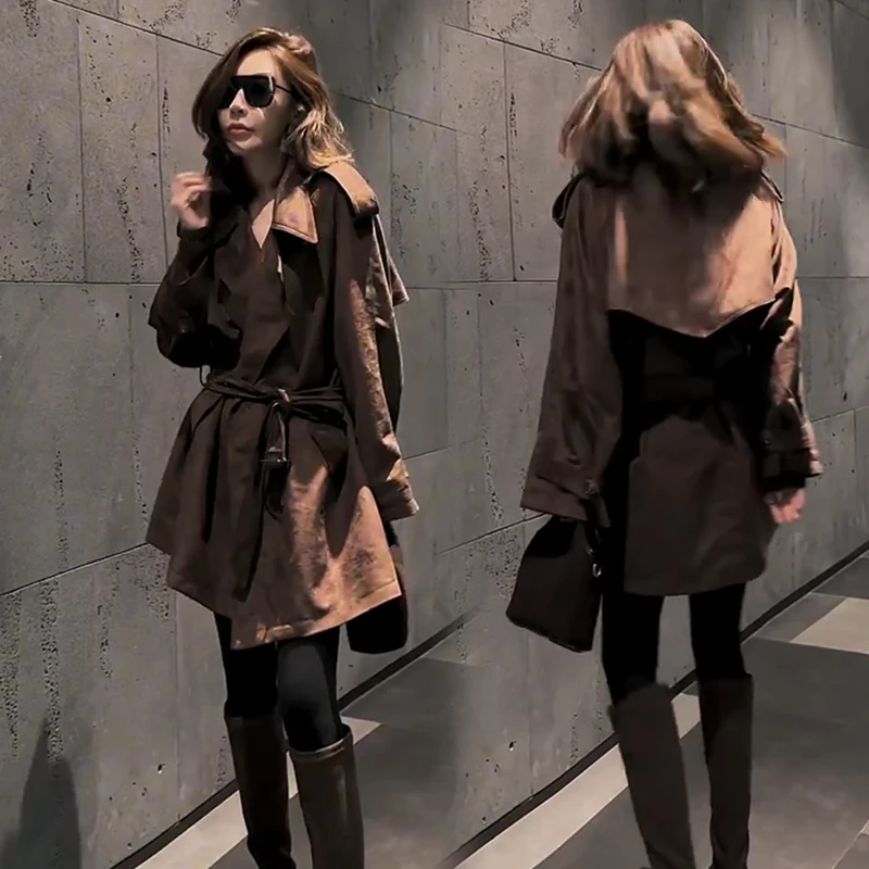 2025秋季新款时尚显瘦气质网红高档洋气女高级宽松大码风衣外套潮