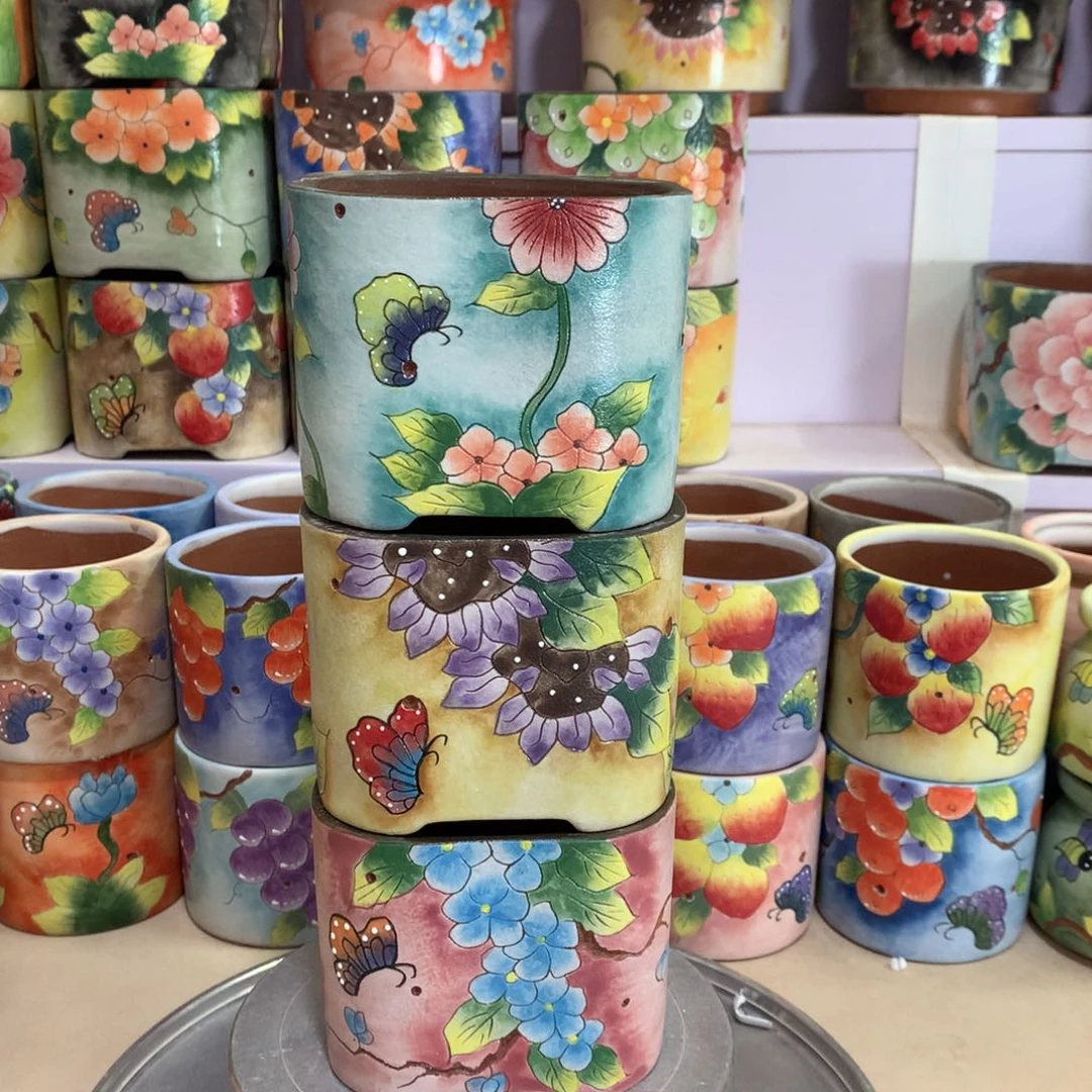 福利花盆，手绘花盆