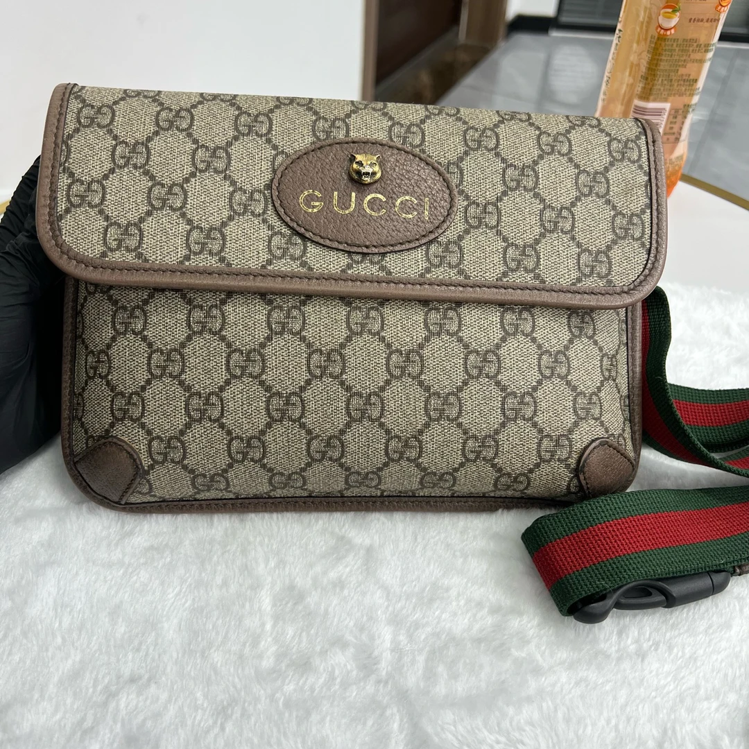 95新 GUCCI/古驰 95新 古驰虎头腰包 11004