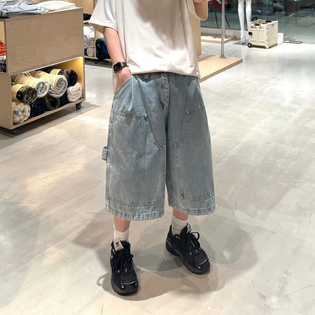 夏季新款牛仔短裤时尚百搭潮流伐木裤 LF25111