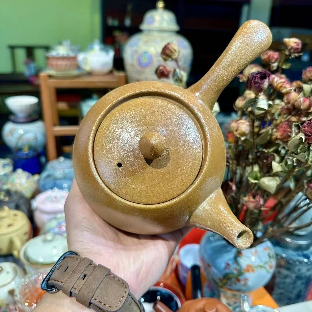 德化云仓 粗陶吉祥侧把壶家用泡茶壶-2103