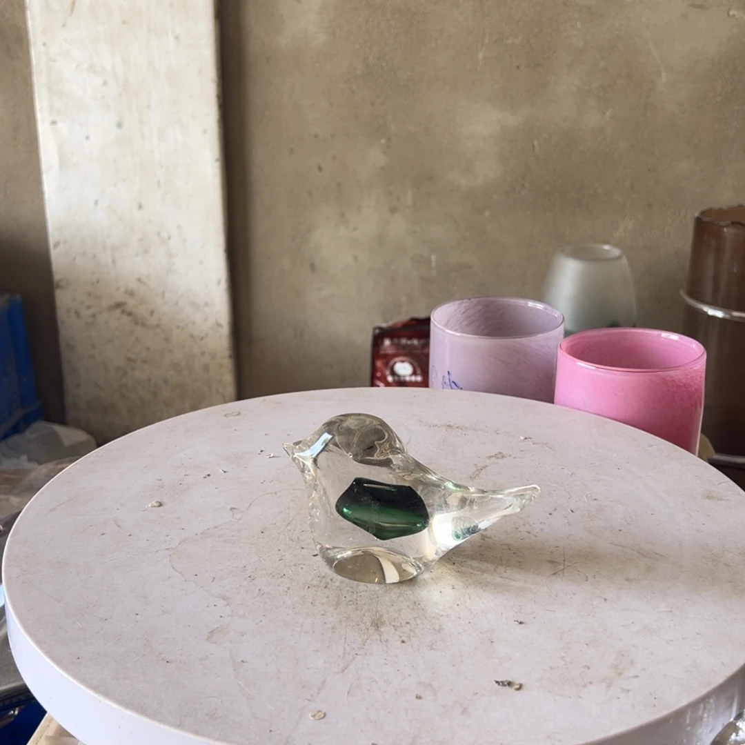弘扬琉璃花器微瑕高度8