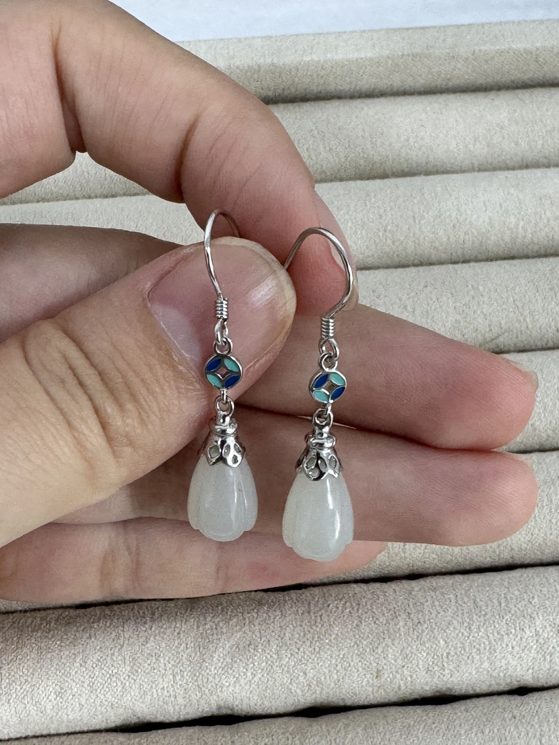 925银耳饰 有钱花兰花耳坠时尚女款耳饰ES654A