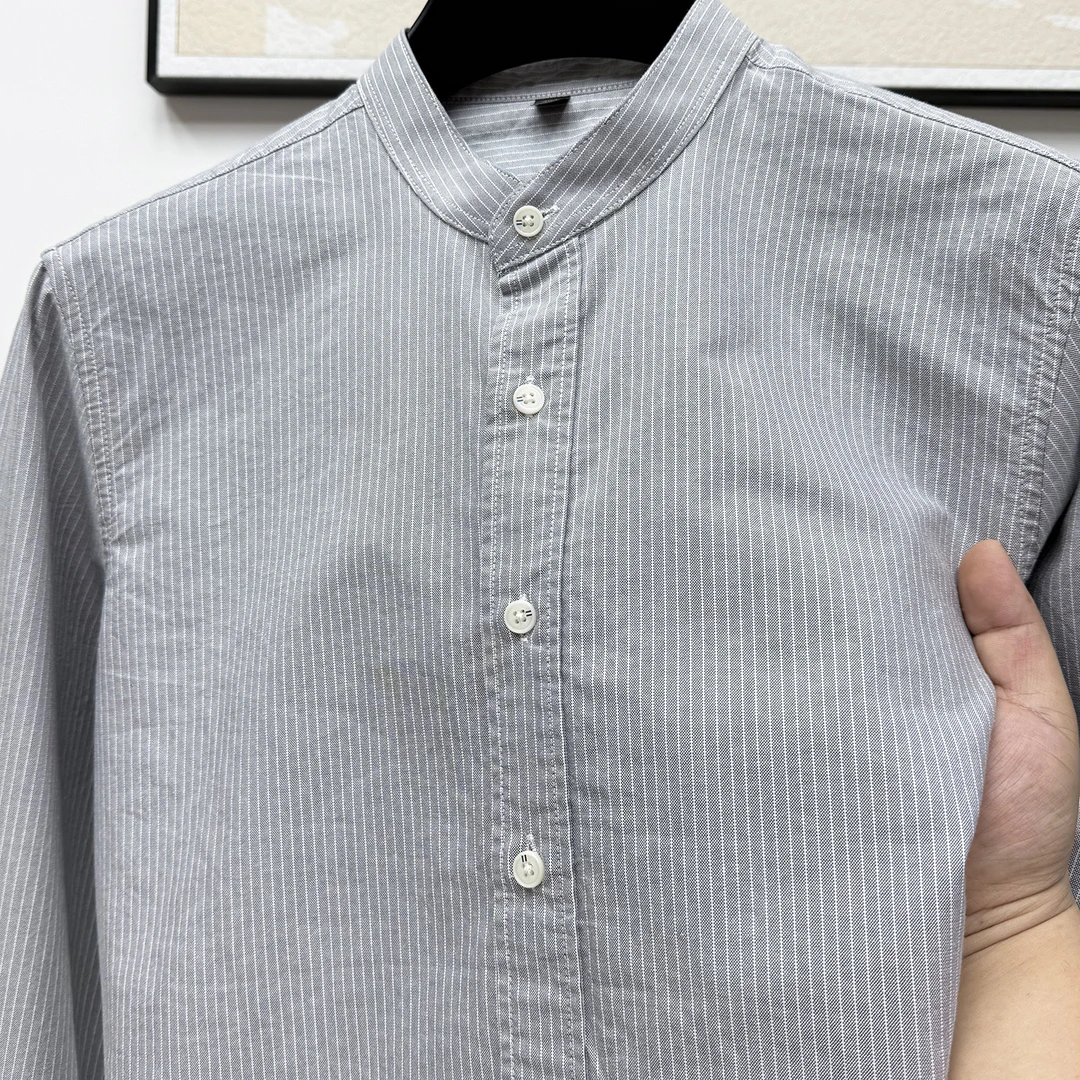 Zero Degree North高档纯棉格子长袖衬衫男士春秋季休闲简约衬衣