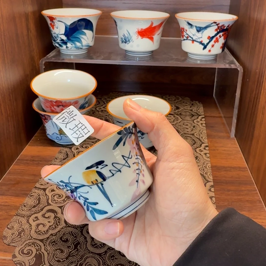 釉下彩纯手绘微瑕