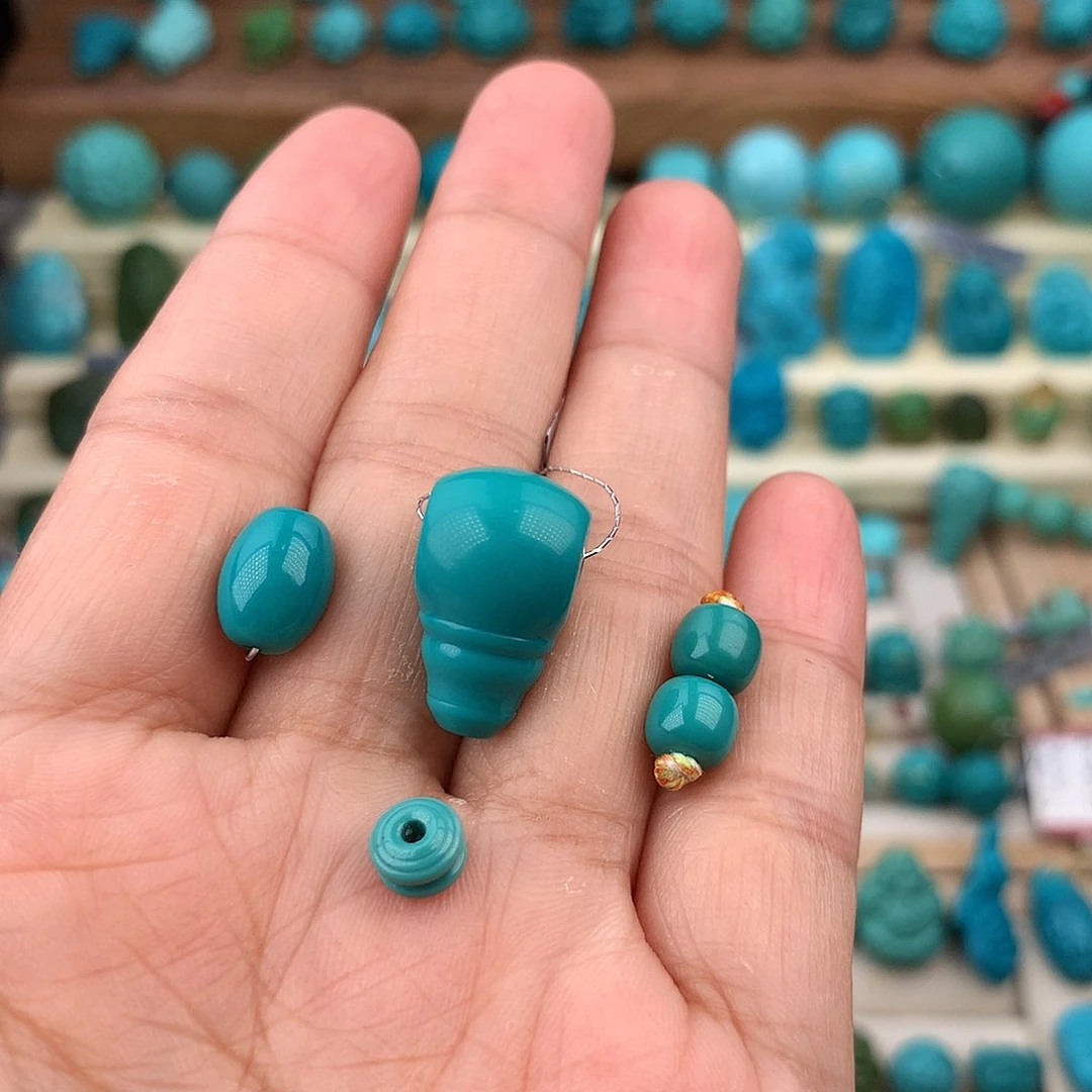 媛***未镶嵌绿松石珠宝奇石