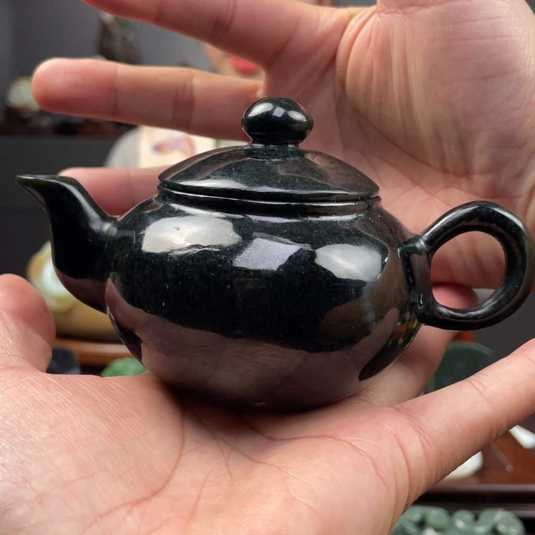 未镶嵌和田玉摆件和田玉茶壶未镶嵌