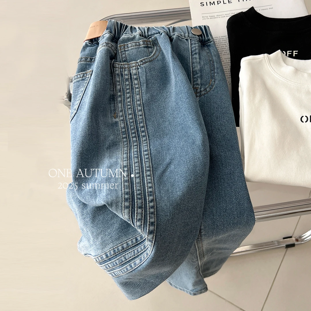 现货【麦麦秋.MAIMAIQIU】【松弛牛仔】直筒牛仔裤女童春【QAN24099】