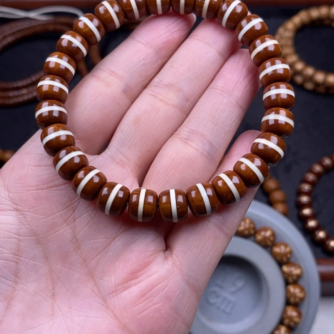 紫金鼠手串志**纯肉实心精工镶嵌猛犸一线天精品