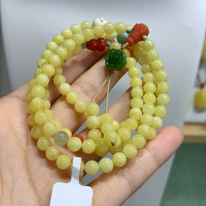 蜜蜡未镶嵌颈饰6mm