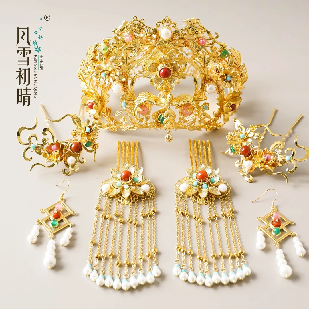 风雪初晴【十四周年店庆】一季风华系列汉服手工古典风发饰轻奢款