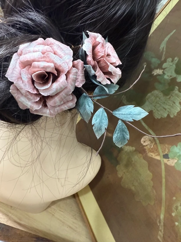 江南浔汉服发饰古风饰品 绒花主体默认软簪改主体找客服