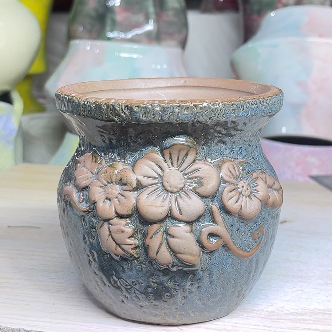 陶瓷绿植多肉微瑕花盆外口径：10*11