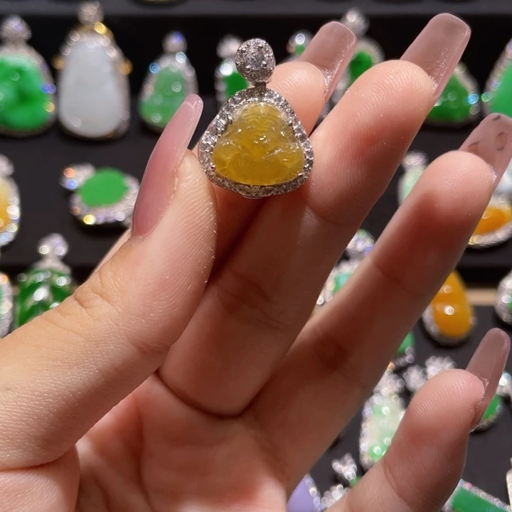 翡翠银S925镶嵌颈饰精品