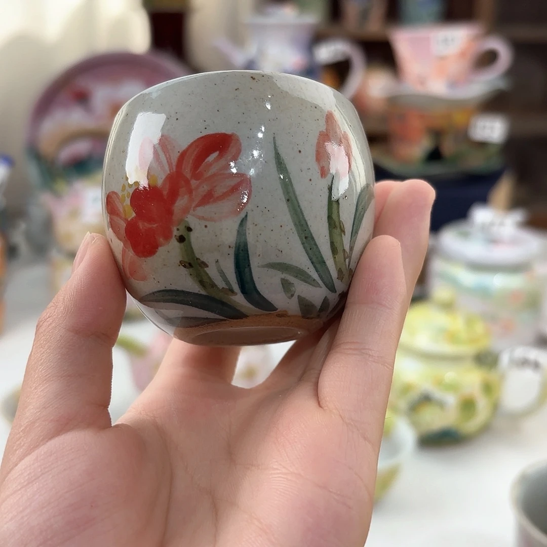 景德镇手绘高温釉下彩陶瓷茶具