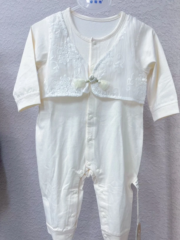 泡泡雨夏季婴儿衣服空调服婴儿连体衣男女宝爬服薄款长袖哈衣