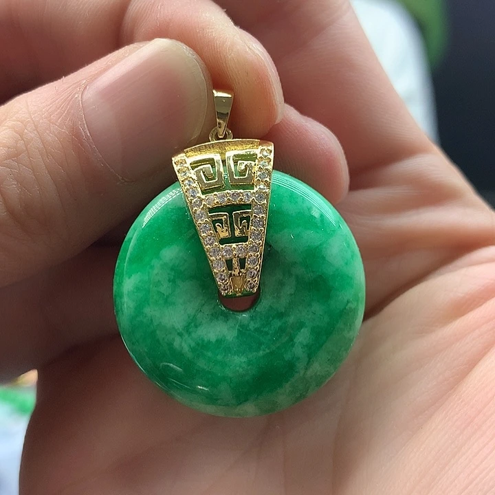 翡翠银S925镶嵌颈饰