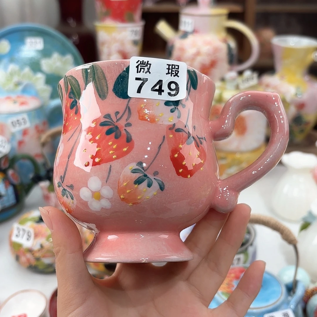 景德镇手绘高温釉下彩陶瓷茶具