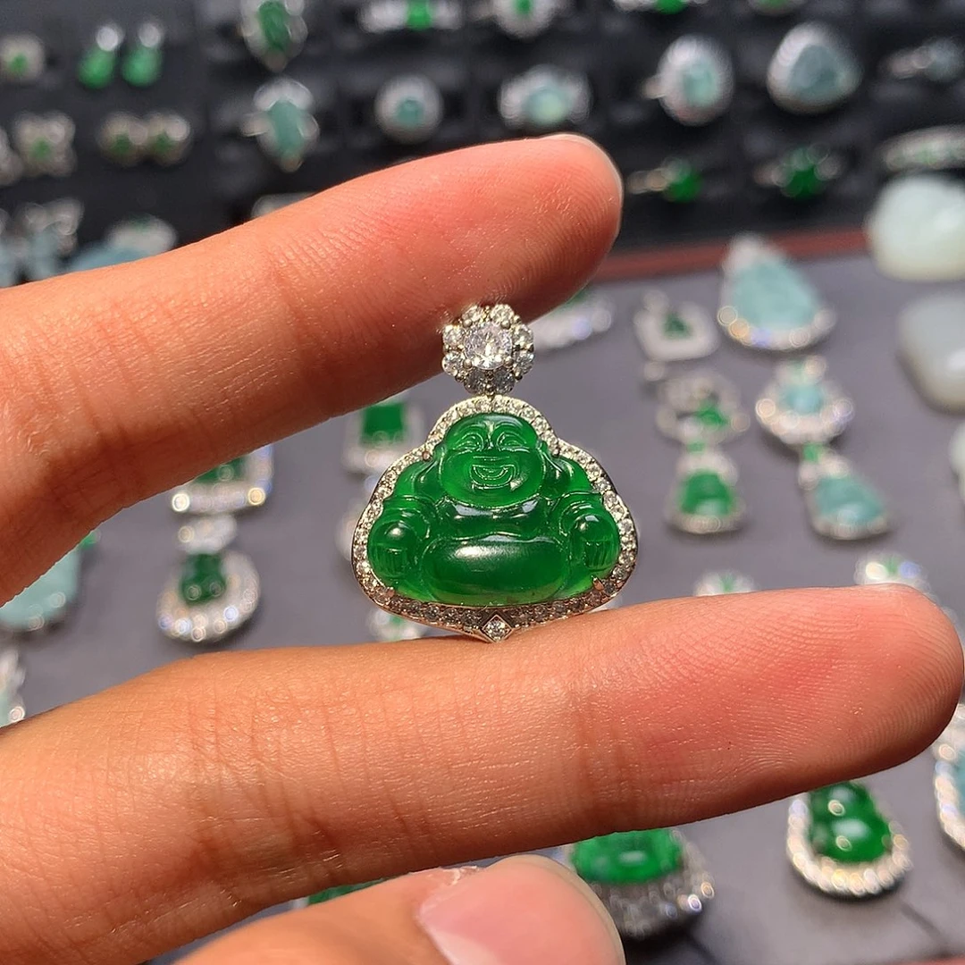 翡翠未镶嵌吊坠(不含链)