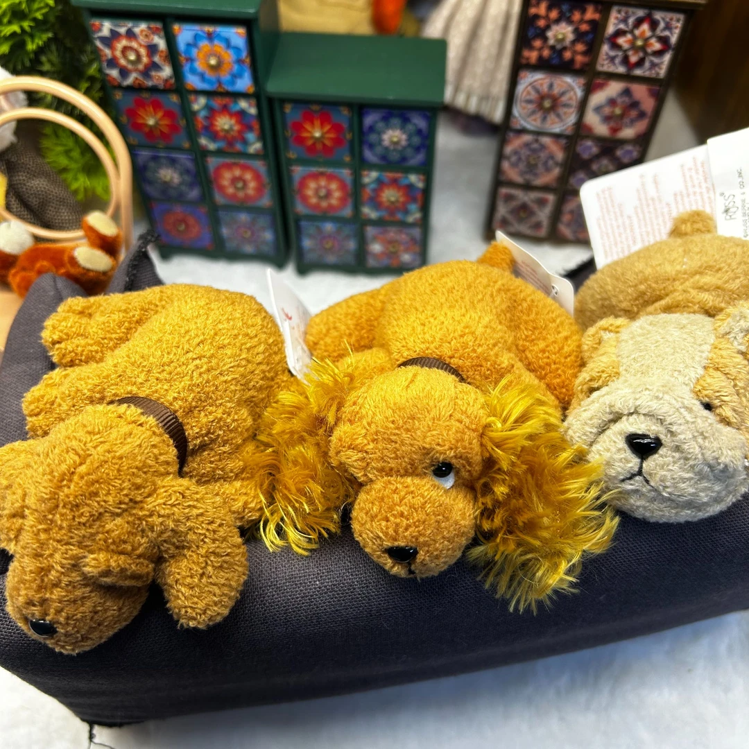 Russ豆袋可爱小狗玩偶斗牛犬公仔可卡沙皮狗查理王小腊肠犬挂件