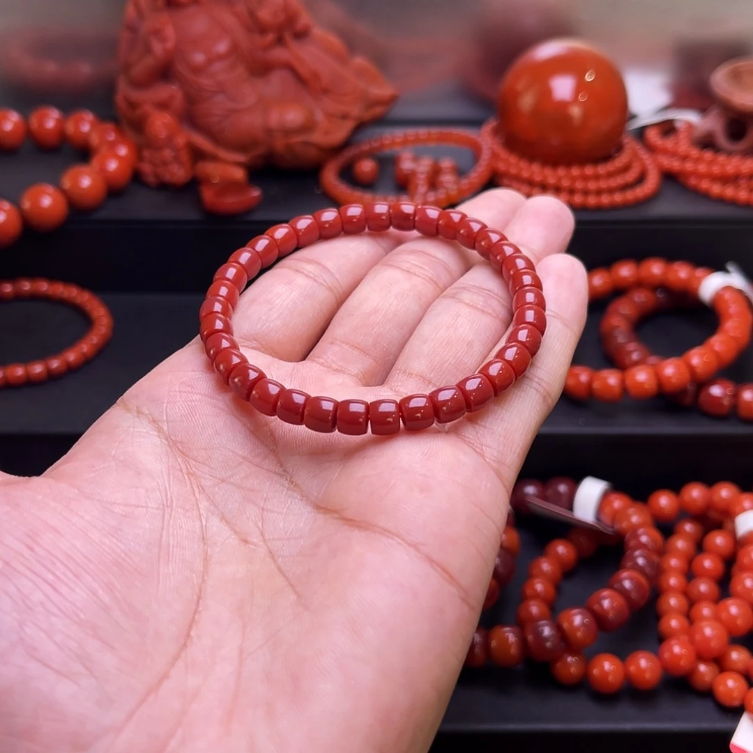 婚***子南红玛瑙未镶嵌手串