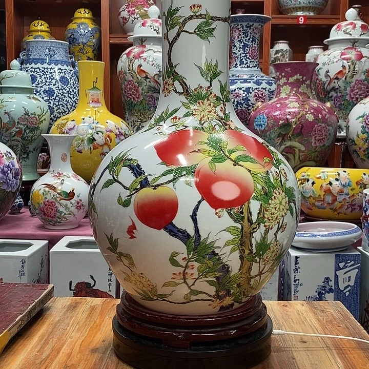 景德镇陶瓷手工手绘花瓶摆件