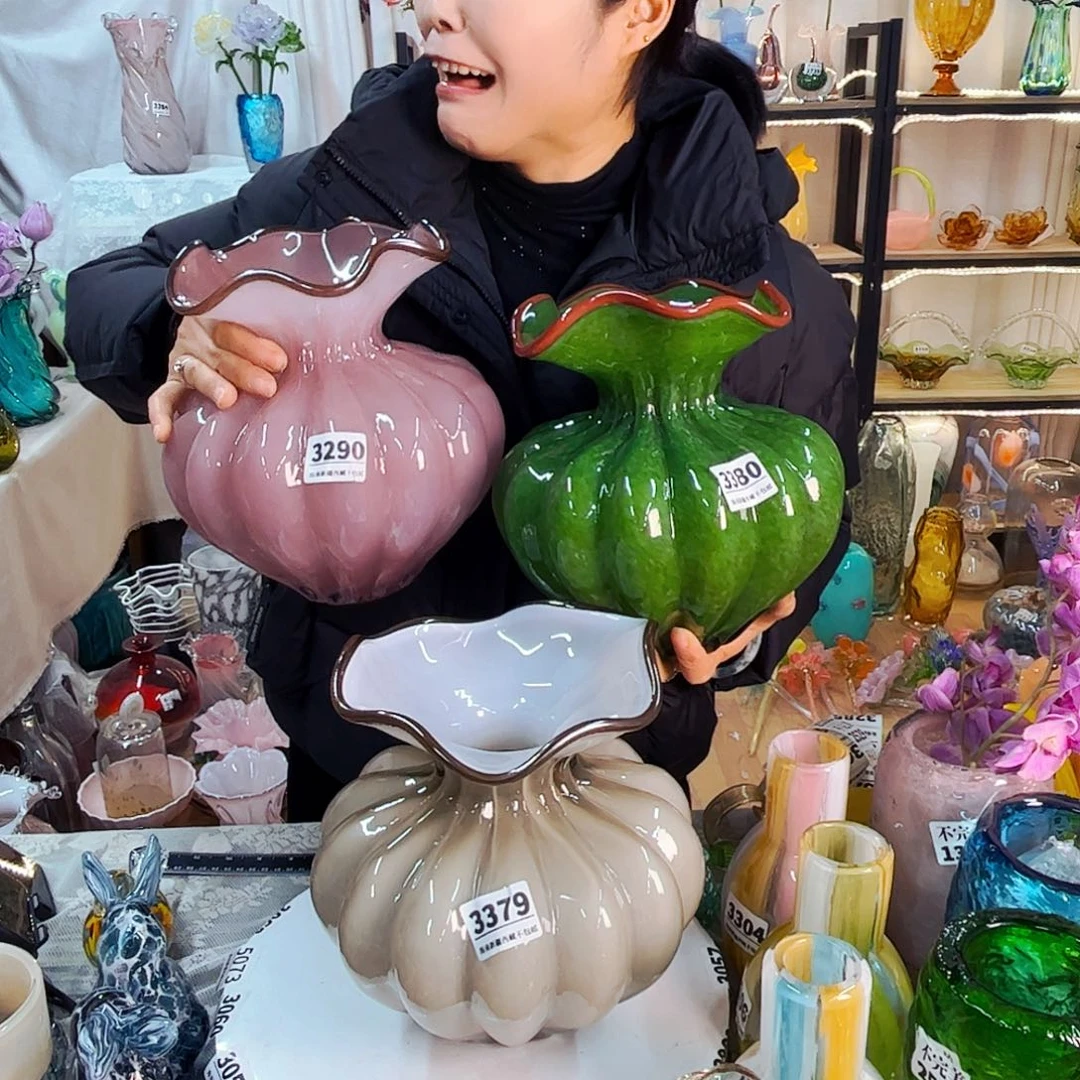 蓝***空3个大钱袋家悦美居琉璃摆件