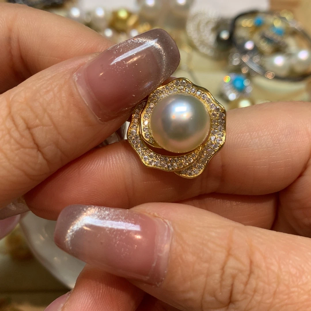 海水珍珠颈饰银S925镶嵌