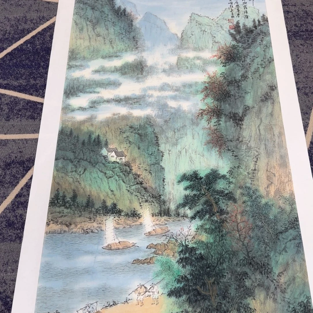 国画国画作品山水花鸟纯手绘