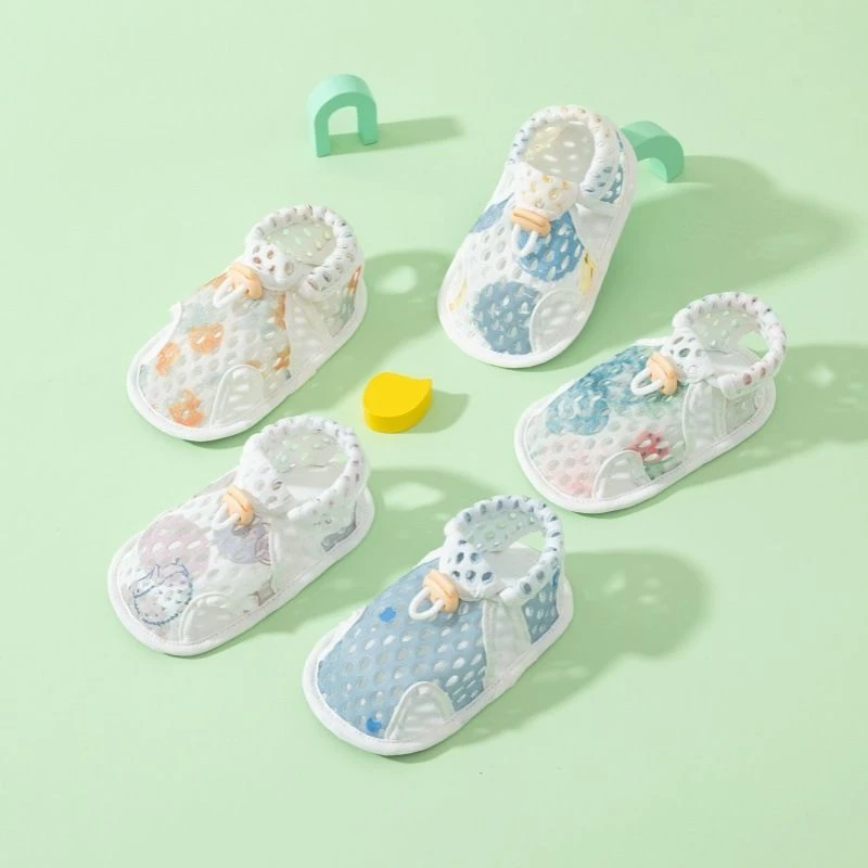 宝宝夏季凉鞋男女学步鞋0-1岁婴儿透气单网眼鞋子儿童软底防滑鞋