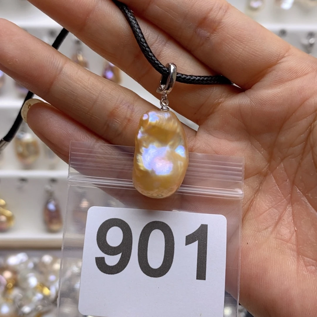 淡水珍珠颈饰银S925镶嵌901