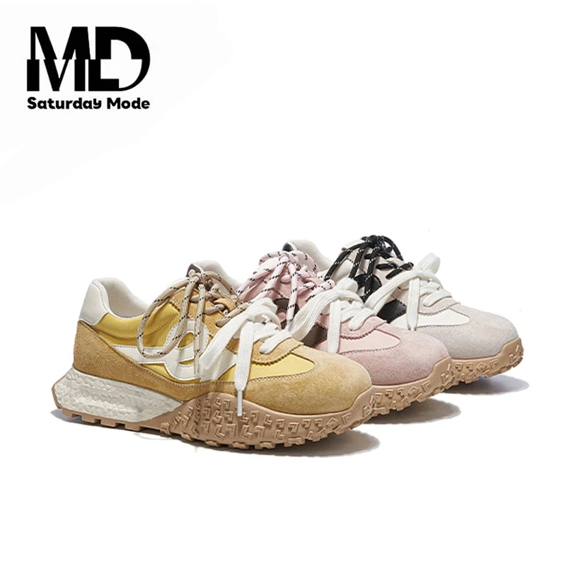 SATURDAYMODE【都市假日】春季新款阿甘鞋女厚底舒适休闲德训鞋/强