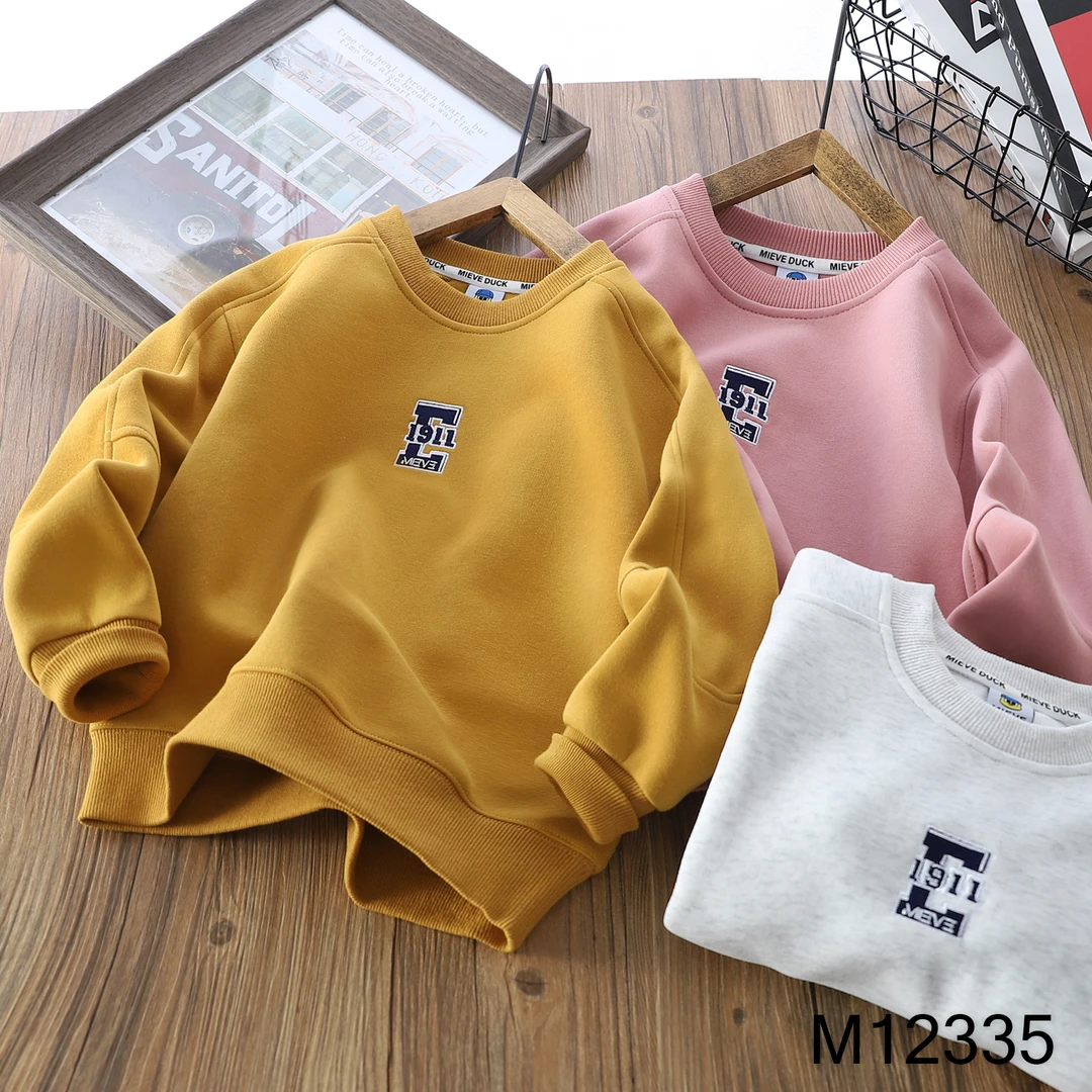 【MIEVE DUCK】秋季韩版儿童圆领卫衣休闲百搭中大童卫衣 12335