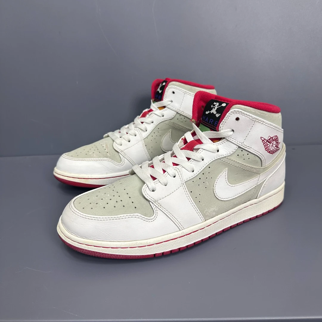 90新 MM6 44.5码 Aj1兔八哥 休闲鞋 鞋面麂皮通病 鞋标破损