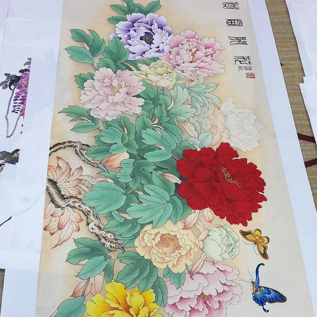 陶***客国画四尺整纸手绘作品