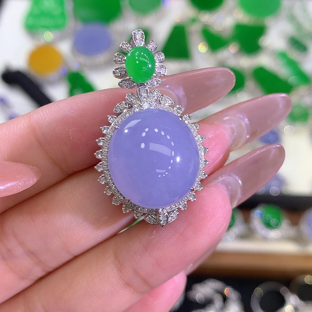 翡翠颈饰18K金镶嵌111111112