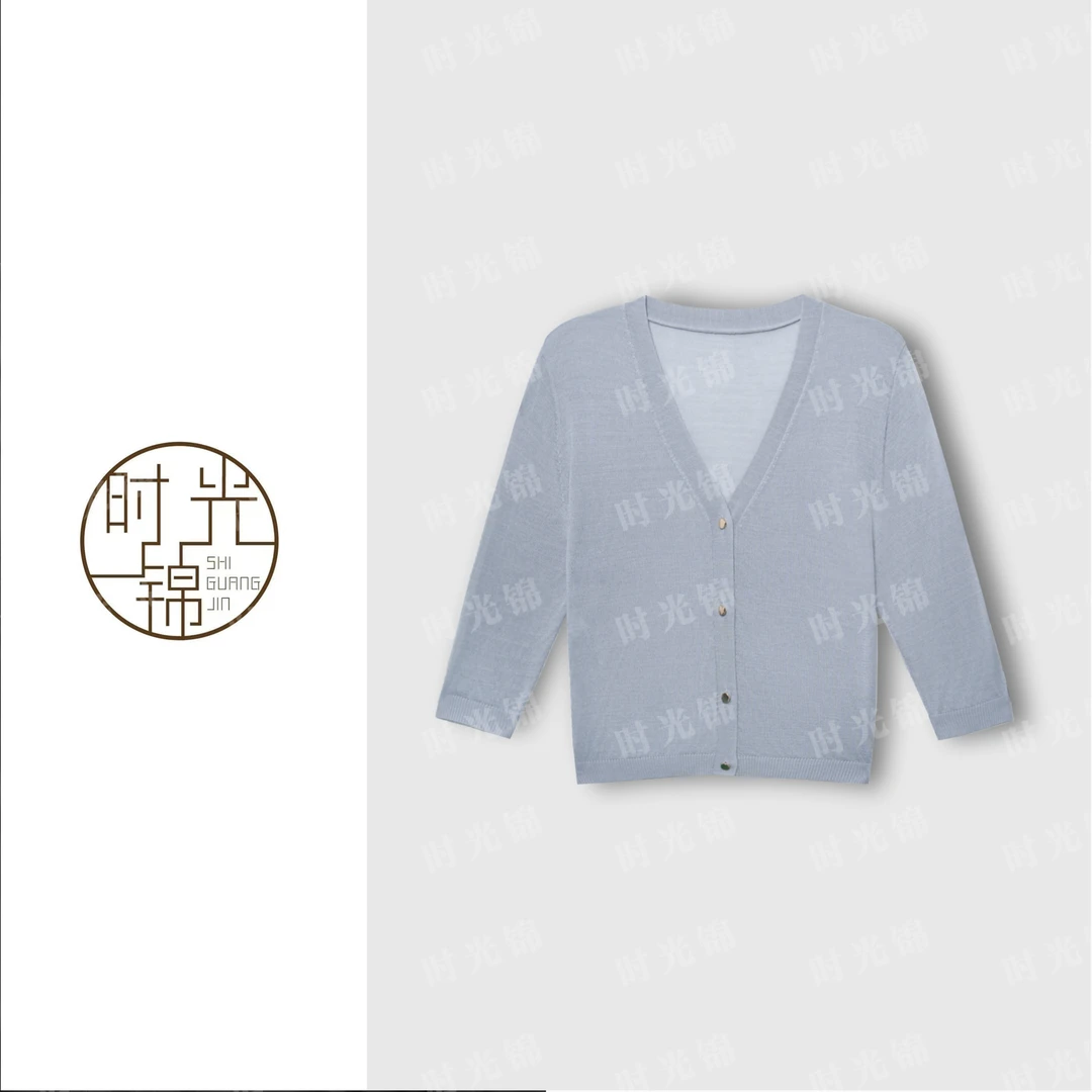 【桑蚕丝+天丝】2025夏季7分袖显瘦短款百搭时尚薄款针织小开衫061