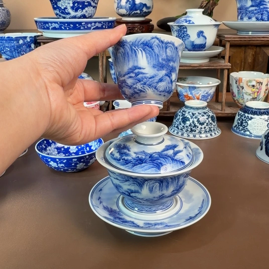 皮***面景德镇陶瓷手工手绘