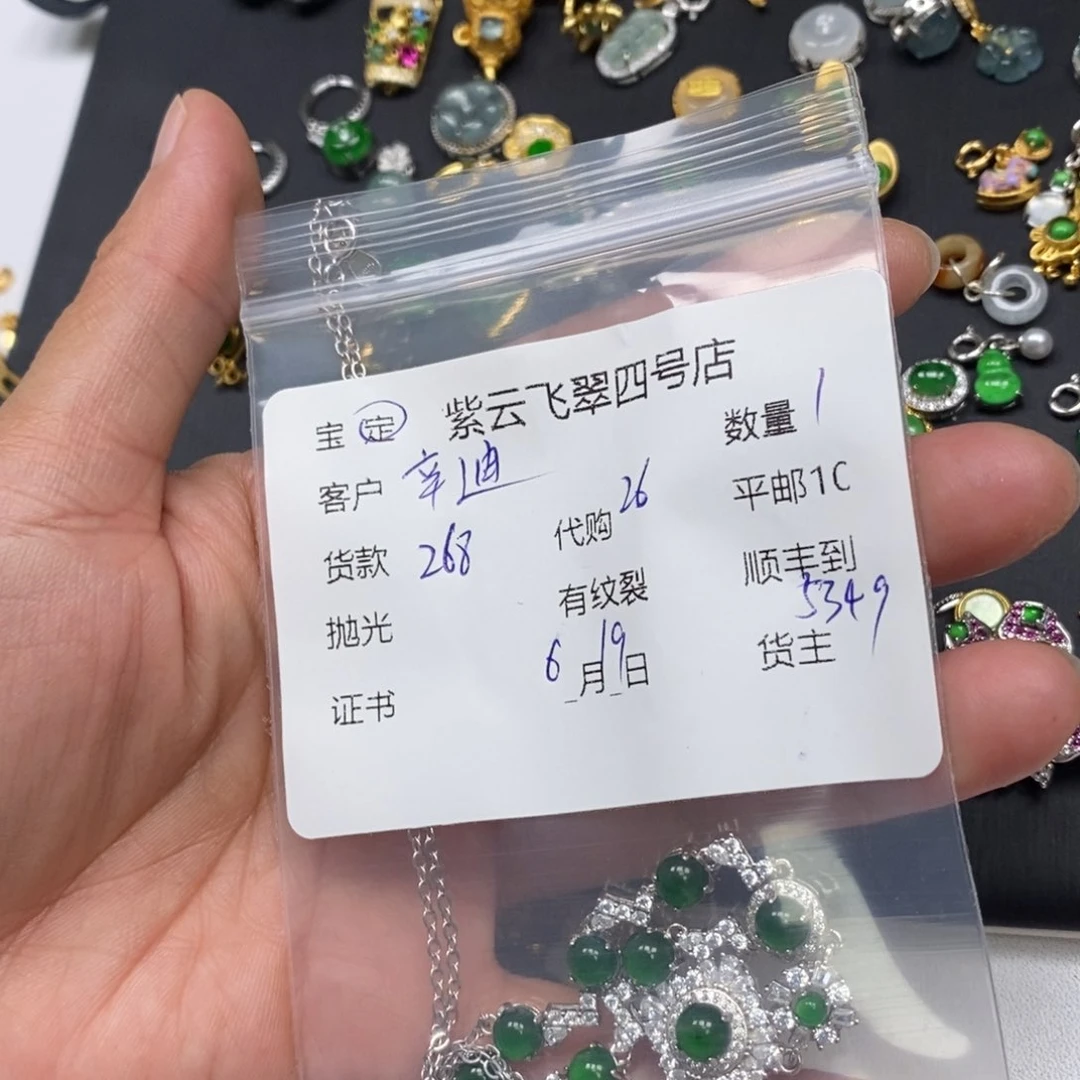 翡翠未镶嵌颈饰辛***～