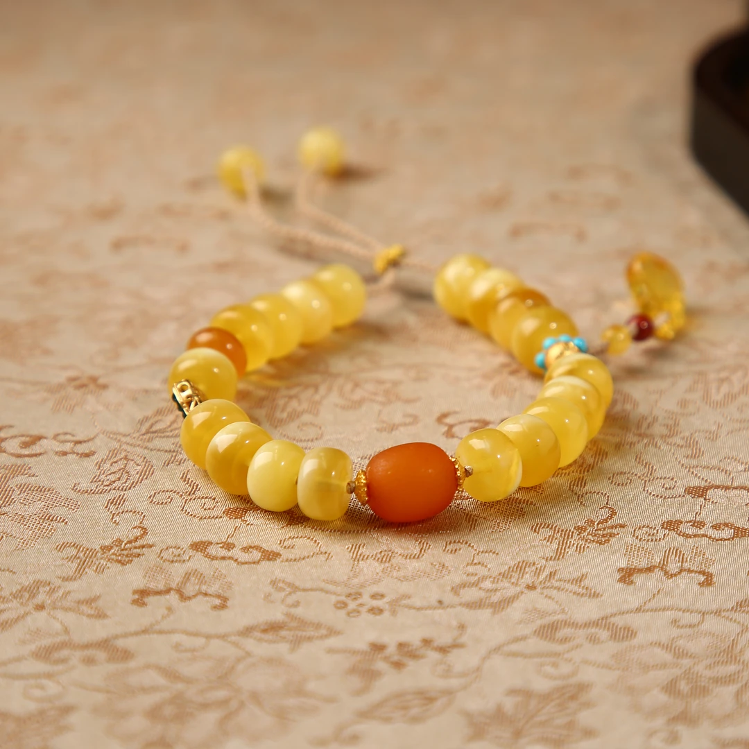 守护—天然蜜蜡单圈手串简约百搭—多样性发其一【JJ653】约10mm