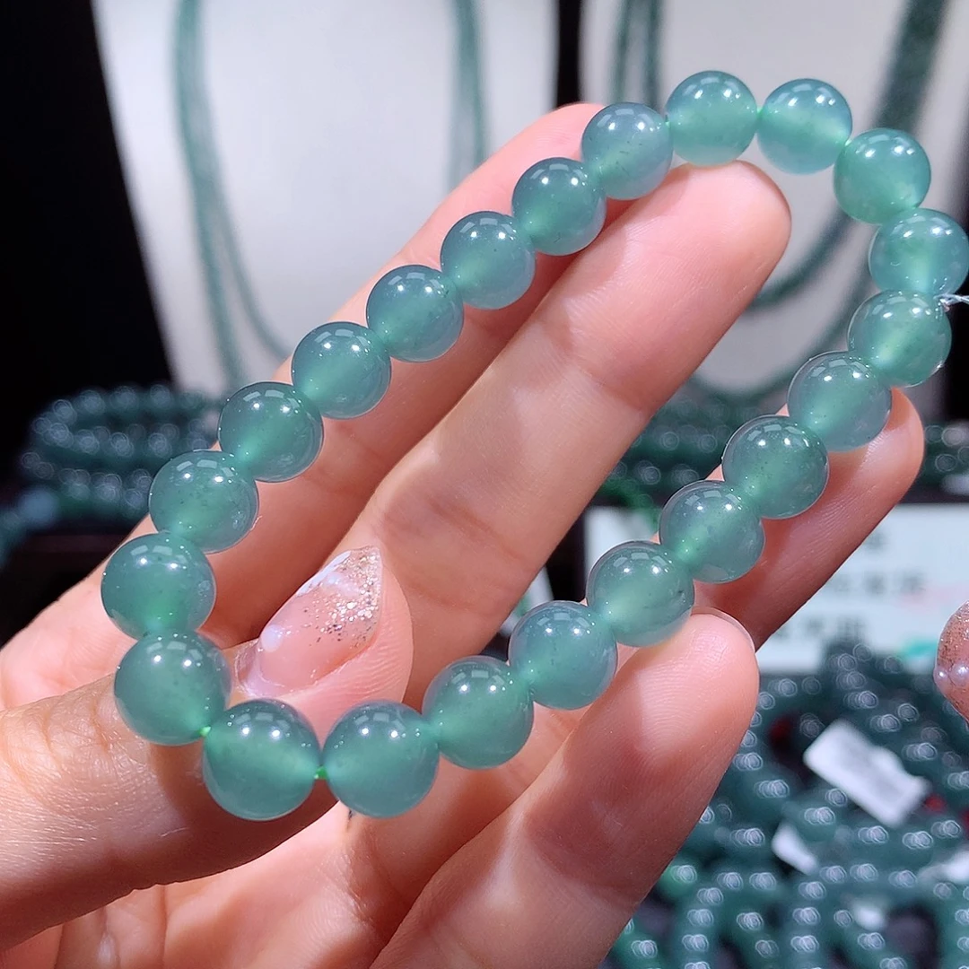 翡翠未镶嵌手链天然a货翡翠手串9mm