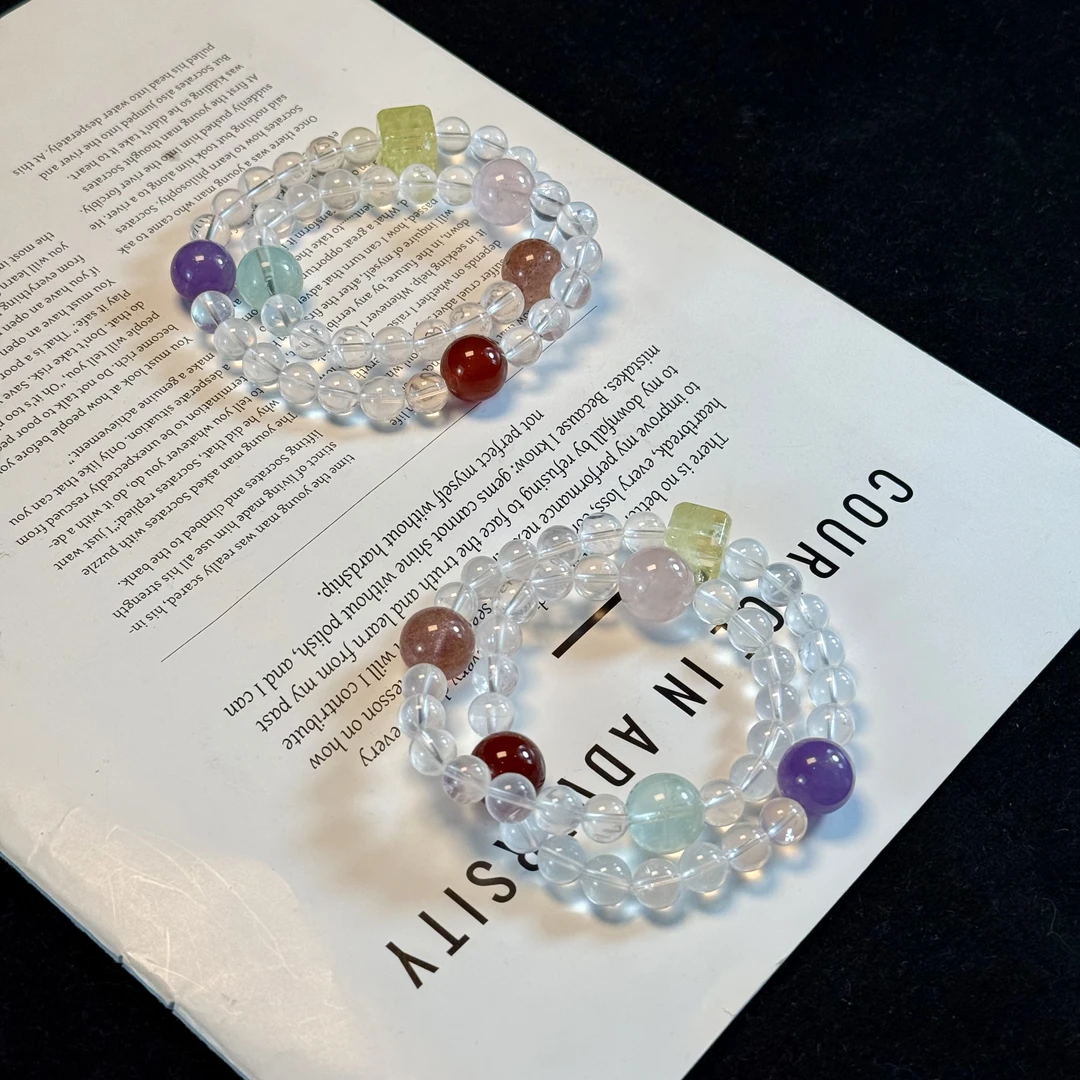 Y370（快乐星球）奶白晶设计款手串8-14mm多样性发其一