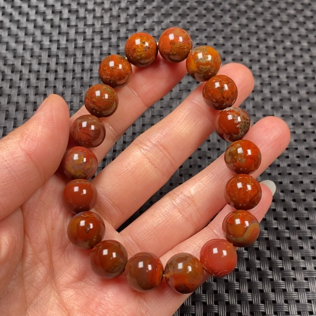 玛瑙/玉髓手串未镶嵌战国红手串