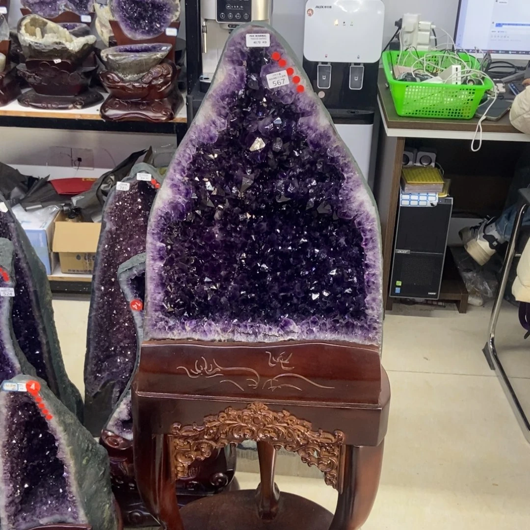 紫晶未镶嵌大型摆件（非配饰）莹