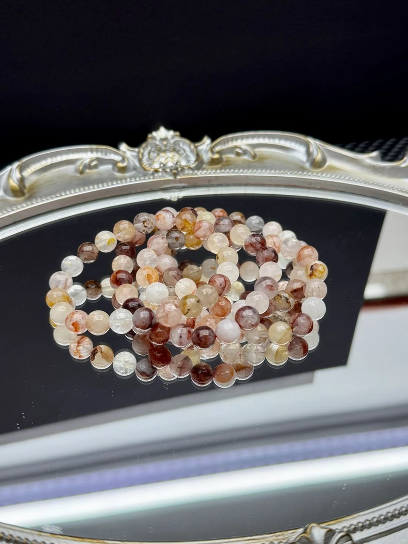 【然之傲】FL003   9mm左右锦鲤胶花手串（多样性发其一）