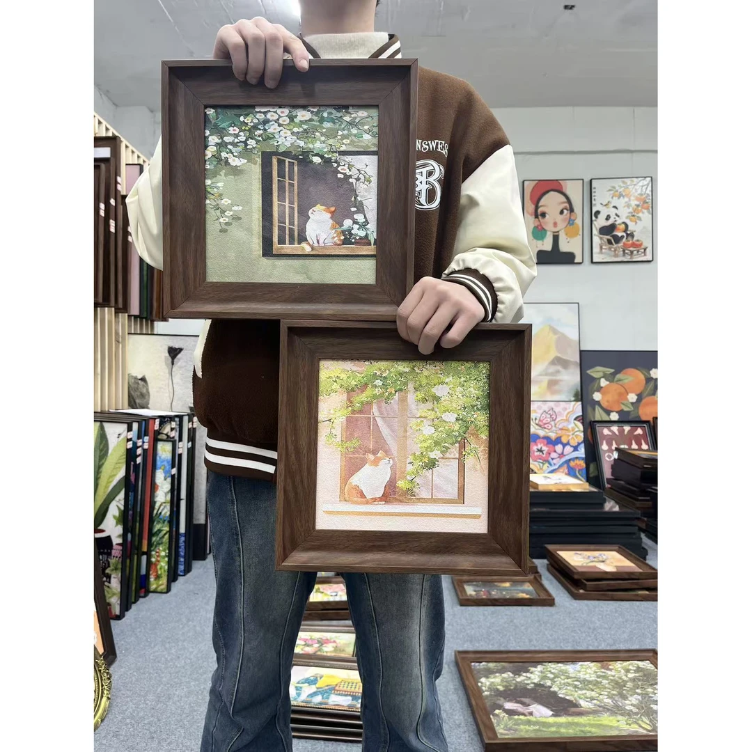 L30小猫北欧ins风装饰画适合客厅餐厅法式温馨轻奢挂画装饰画挂墙