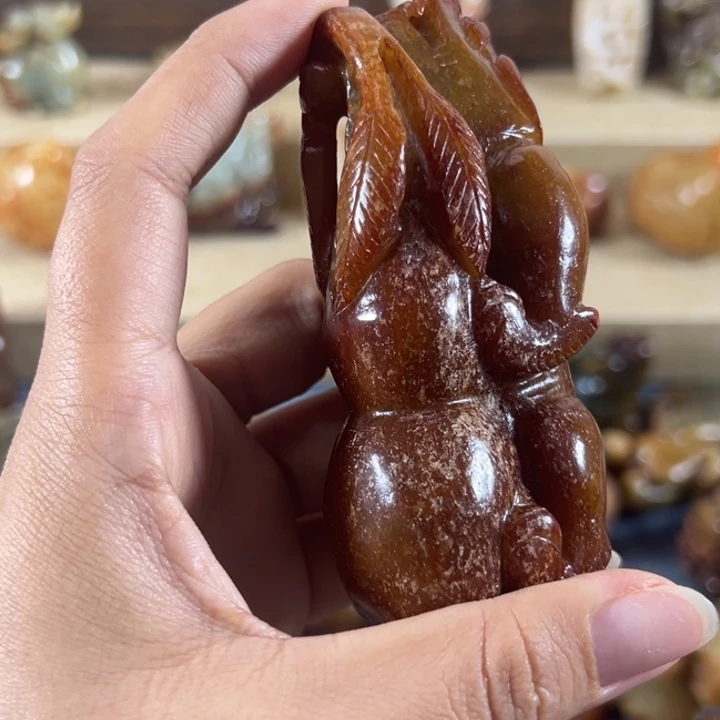 水***亭和田玉（糖玉）未镶嵌挂件