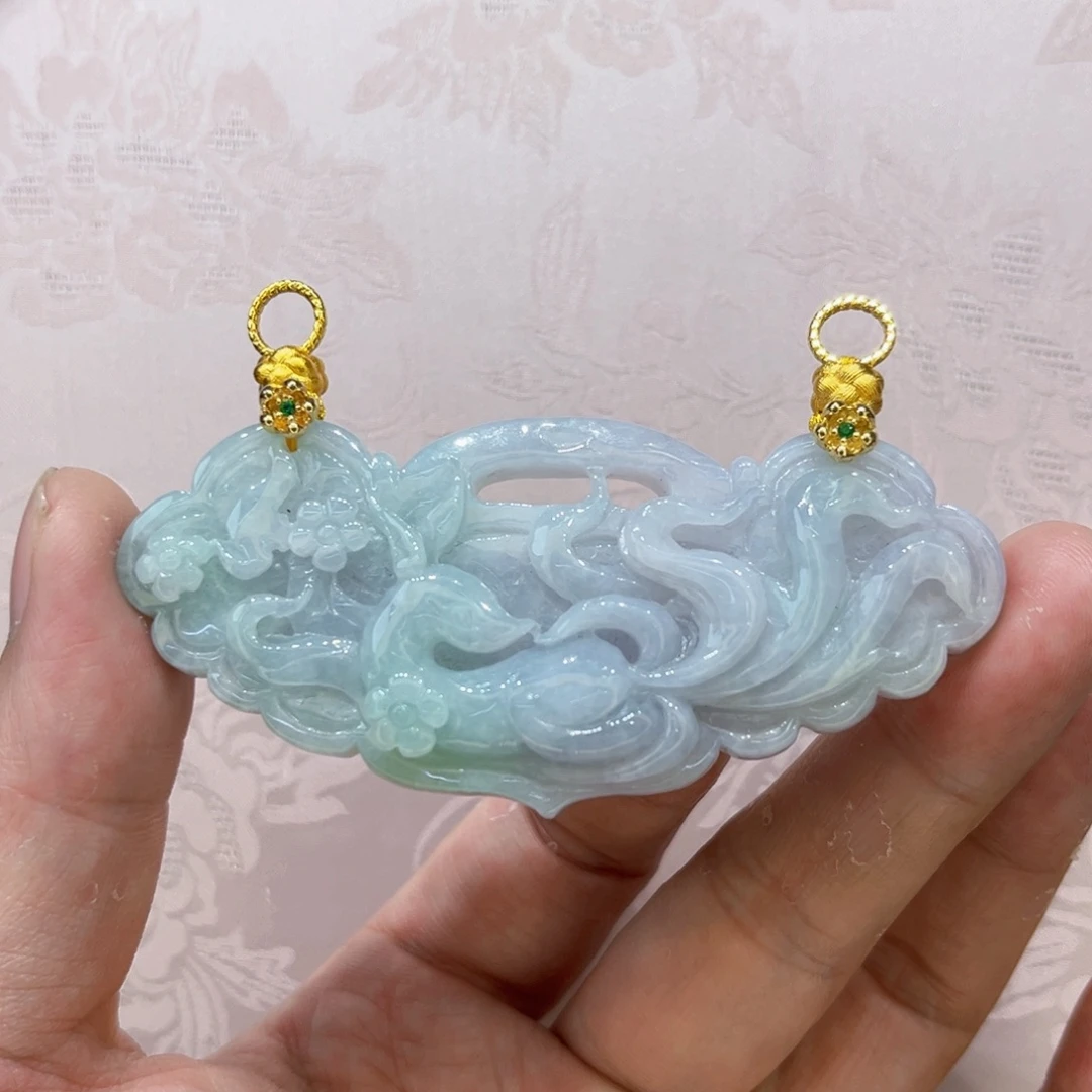 翡翠合金吊坠(赠链)代编织