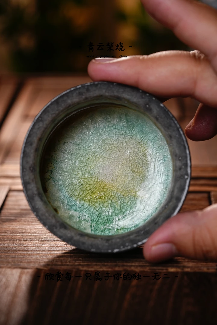 6盖碗青云柴烧手工裸烧茶器